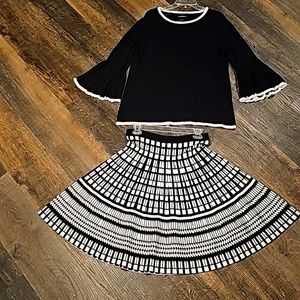 Liz Claiborne sweater and Premise skirt